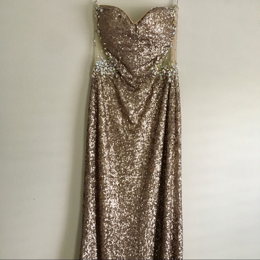 Champagne Gold Bridesmaid Gown